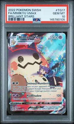 PSA 10 MIMIKYU VMAX TG17/TG30 FULL ART BRILLIANT STARS POKEMON 😍 - Image 1