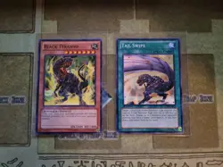 YUGIOH BLACK TYRANNO + TAIL SWIPE LCJW COMMON 1ST ED NM - Image 1
