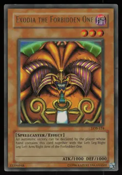 Exodia the Forbidden One LOB-124 BABY FOIL SHIFT ERROR Yu-Gi-Oh - Image 1