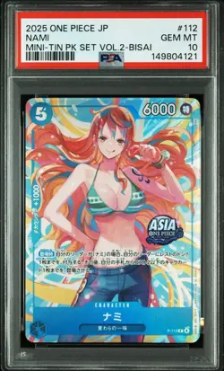 PSA 10 Nami PROMO 112 Mini Tin Pack Set Vol.2 Bisai 2025 ONE PIECE Card Japanese - Image 1