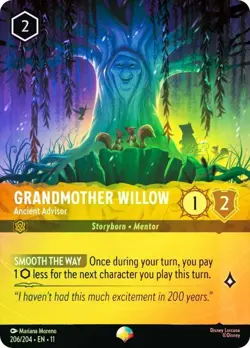 Cold Foil Epic GRANDMOTHER WILLOW ANCIENT ADVISOR 1x Rare Disney Lorcana NM - Image 1