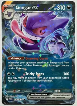 Gengar ex 104/162 Temporal Forces Ultra Rare Holo Pokemon Card - Image 1