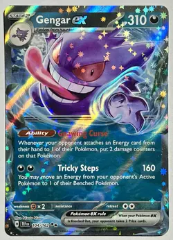 Gengar ex 104/162 Temporal Forces Ultra Rare Holo Pokemon Card - Image 2