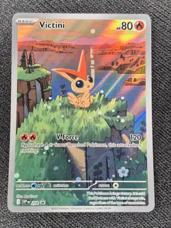 Victini SVP 208 Illustration Rare Black Star Promo Pokemon Card - Image 1