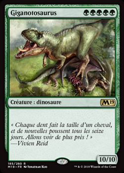 mtg magic 2019 m19 gigantosaurus FRENCH vf fr giganotosaurus - Image 1