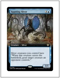 1x Taunting Sliver, Extended Art, Magic the Gathering MTG NM - Image 1