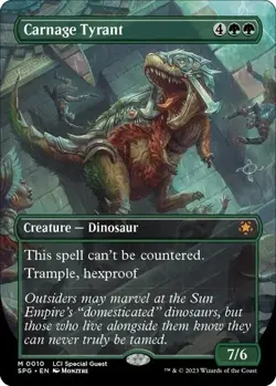 Carnage Tyrant (Borderless) Special Guests NM MTG - Image 1