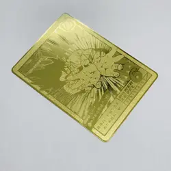 Son Goku - Dragon Ball Z Metal Gold Metallic Etched Art Trading Card Power 6 Tc1 - Image 3