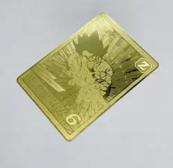 Son Goku - Dragon Ball Z Metal Gold Metallic Etched Art Trading Card Power 6 Tc1 - Image 4