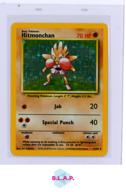 HITMONCHAN POKEMON 7/102 1999 BASE SET HOLO RARE ENGLISH - Image 1
