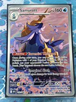 Pokemon TCG Samurott 107/086 White Flare Illustration Rare Holo Card - Image 1