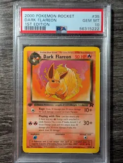 2000 Pokemon Rocket Dark Flareon #35 1ST Edition Graded PSA 10 - Image 1