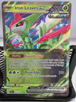 Pokemon TCG Iron Leaves EX Ultra Rare Holo Card 025/162 Temporal Forces - Image 1