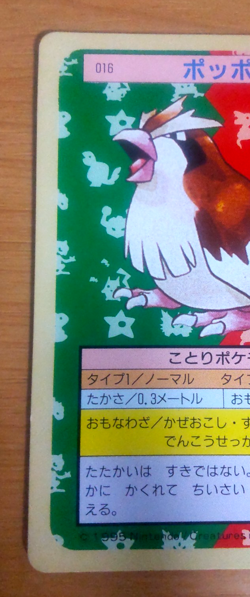 Pokemon Card Japanese Top sun Pidgey 1995 vintage from Japan - Image 3