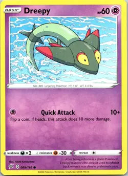 Dreepy - 089/192 - Common - Rebel Clash - Pokemon Trading Card Game - TCG - Image 1