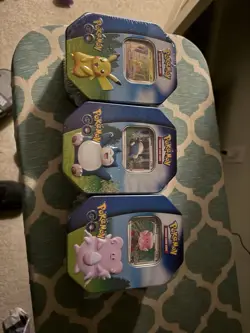 Pokemon TCG: Full Set of Three (3) Pokemon GO Tins - Factory Sealed - Image 1