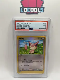 2003 Pokemon Skitty EX Ruby & Sapphire Reverse Holo #70 PSA 7 Near Mint - Image 1