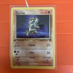 Pokemon TCG Machop 59/82 1st Edition Common Team Rocket WOTC Vintage - Image 1