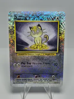 Pokemon Meowth Legendary Collection Reverse Holo 53/110 - 2002- MP/HP - Image 1