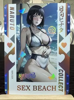 9 of Naruto Anime Waifu Sexy Goddess Doujin Card Hinata Sakura Tsunade Temari - Image 3