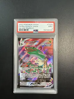 Pokemon TCG Rayquaza VMAX Silver Tempest Holo Card TG20/TG30 PSA 9 - Image 1