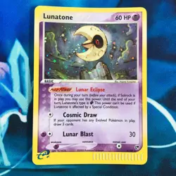 Lunatone - 8/100 - Holo Rare e-Series EX Sandstrom - Pokemon Card - LP - Image 1