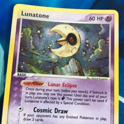 Lunatone - 8/100 - Holo Rare e-Series EX Sandstrom - Pokemon Card - LP - Image 2