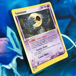 Lunatone - 8/100 - Holo Rare e-Series EX Sandstrom - Pokemon Card - LP - Image 3