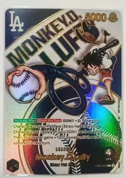 Monkey.D.Luffy LA Dodgers One Piece custom PROXY 1:1 - Image 1