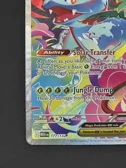 Pokemon TCG Mega Venusaur EX Card 177/132 Mega Evolution Sir - Image 5