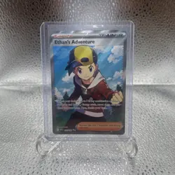 Pokemon TCG Ethan's Adventure Full Art Trainer Card 221/182 Destined Rivals - Image 1