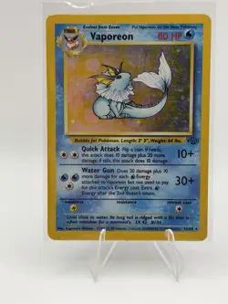 Pokemon Vaporeon 80 HP Holo Rare Card Jungle 12/64 English Unlimited - Image 3