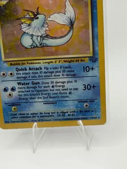 Pokemon Vaporeon 80 HP Holo Rare Card Jungle 12/64 English Unlimited - Image 4