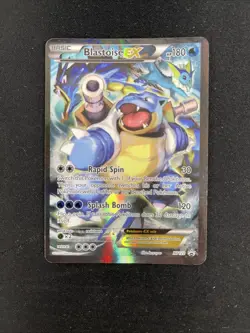 Pokemon TCG Blastoise EX XY122 Black Star Promo Holo Full Art MP condition Card - Image 1