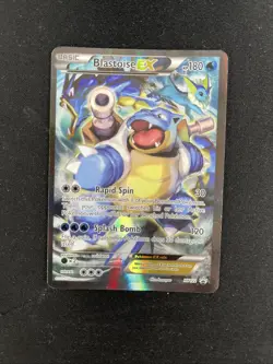 Pokemon TCG Blastoise EX XY122 Black Star Promo Holo Full Art MP condition Card - Image 3