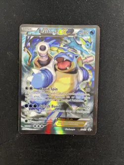 Pokemon TCG Blastoise EX XY122 Black Star Promo Holo Full Art MP condition Card - Image 4