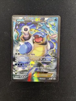 Pokemon TCG Blastoise EX XY122 Black Star Promo Holo Full Art MP condition Card - Image 5