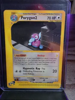 Pokemon TCG Porygon2 Aquapolis Non-Holo Rare Card 28/147 - Image 1