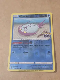 HOLO Wimpod 025/078 REVERSE Pokemon GO TCG Card Saver - Image 1