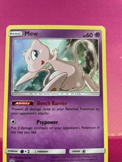Pokemon Card Mew SM215 Black Star Promo Sun & Moon Near Mint Condition - Image 2