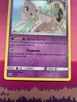 Pokemon Card Mew SM215 Black Star Promo Sun & Moon Near Mint Condition - Image 3