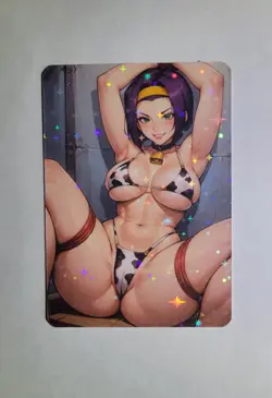 Faye Valentine Cowboy Bebop Goddess Story Anime Waifu Card Hunny Bunnies - Image 1