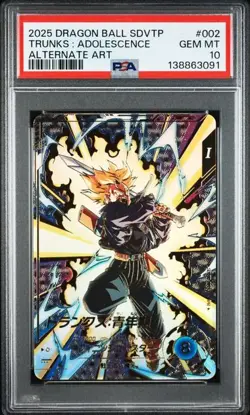 PSA 10 Trunks Alternate Art SDVTP-002 2025 Dragon Ball Super Divers Card Japan - Image 1