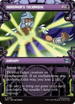 FOIL Shredder's Technique - Showcase - Teenage Mutant Ninja Turtles - MtG- NM - Image 1