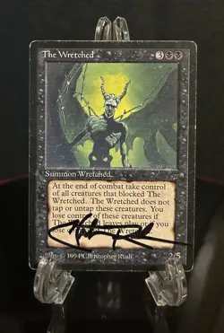 MTG Magic The Wretched Legends Artist Signed Christopher Rush MP Moderately Play - Image 1