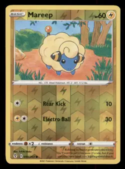 Mareep SWSH07: Evolving Skies #054/203 Common Reverse Holo Pokemon LP - Image 1