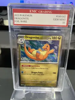 DRAGONITE #149/165 RARE FOIL Pokemon 2023 Card GRADED 10 MINT TCG CCG - Image 1
