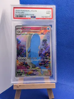 Pokemon TCG Wailord Journey Together Illustration Rare Card 162/159 PSA 9 - Image 1