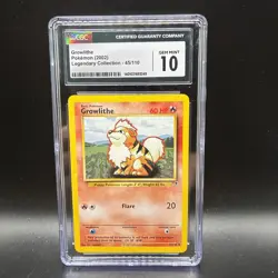 GROWLITHE 2002 POKEMON LEGENDARY COLLECTION UNCOMMON 45/110 CGC 10 - Image 1