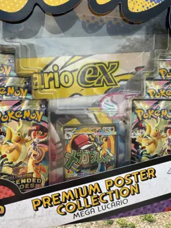 Pokemon TCG Ascended Heroes Poster Collection Mega Lucario Sealed IN HAND New - Image 2